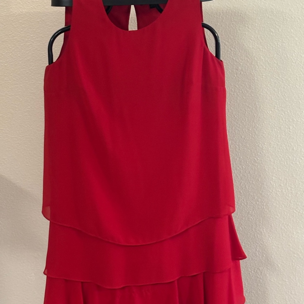 Ralph Lauren Vibrant Red Layered Mini Dress